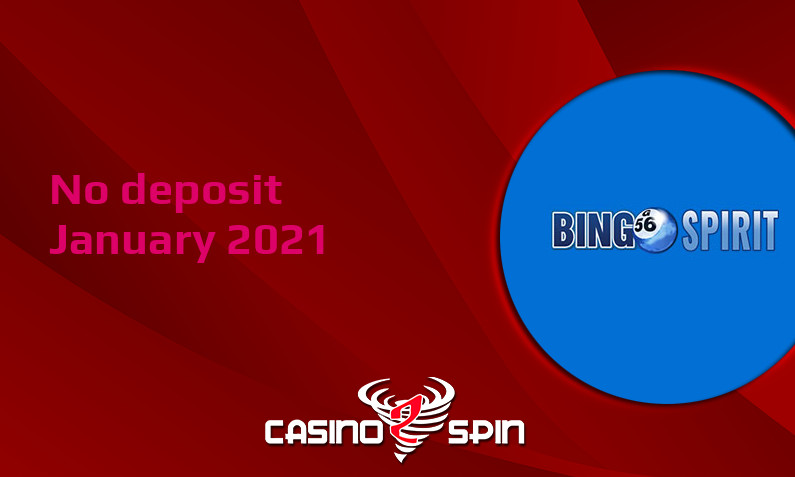 Latest BingoSpirit Casino no deposit bonus, today 21st of January 2021